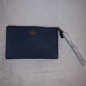 NWT Kate Spade navy wristlet